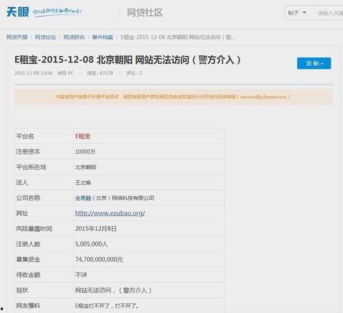 e租宝最新爆料,揭秘庞氏骗局真相与受害者追踪 第1张 e租宝最新爆料,揭秘庞氏骗局真相与受害者追踪 第1张